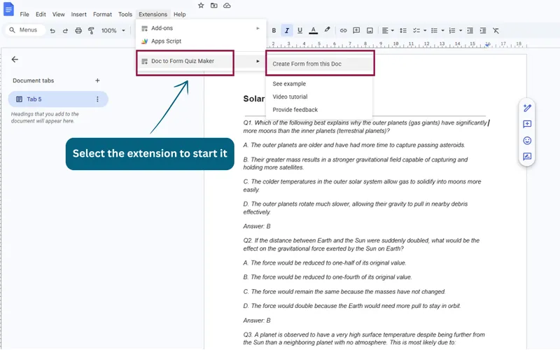 Як швидко перетворити Google Документ на інтерактивний тест у Google Forms