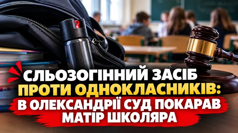 Сльозогінний засіб проти однокласників: в Олександрії суд покарав матір школяра