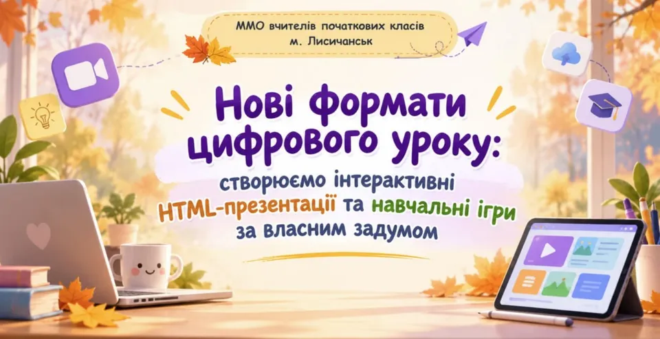 Нові формати цифрового уроку: створюємо інтерактивні HTML-презентації та навчальні гри за власним задумом