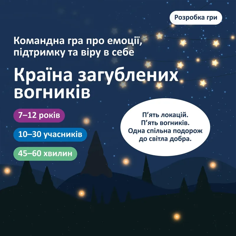Інтерактивна гра «Країна загублених вогників» для дітей 7–12 років