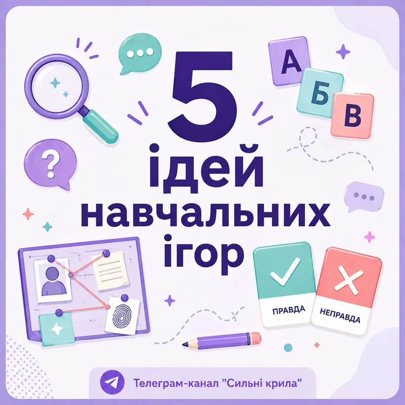 5 ідей навчальних ігор