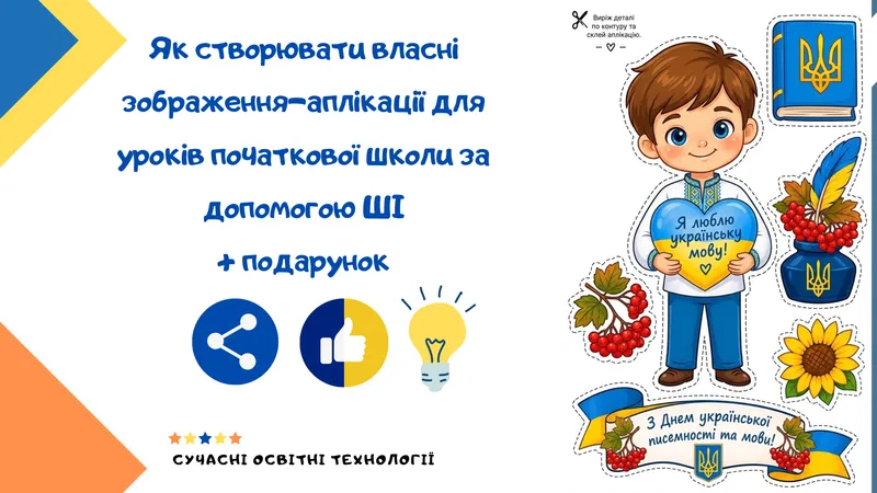 Як створювати власні зображення-аплікації для уроків молодшої школи за допомогою ШІ