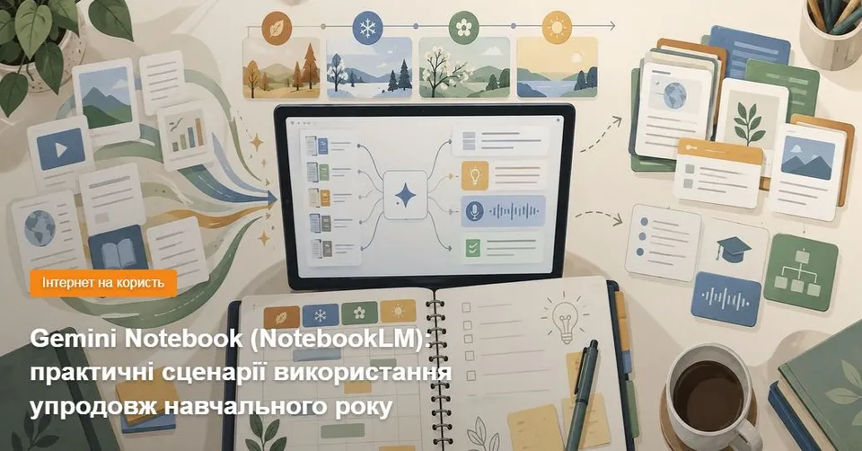 Gemini Notebook (NotebookLM): практичні сценарії використання упродовж навчального року