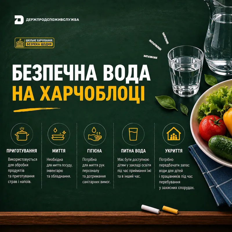 Шкільне харчування: вода на харчоблоці — чому важлива її безпечність?