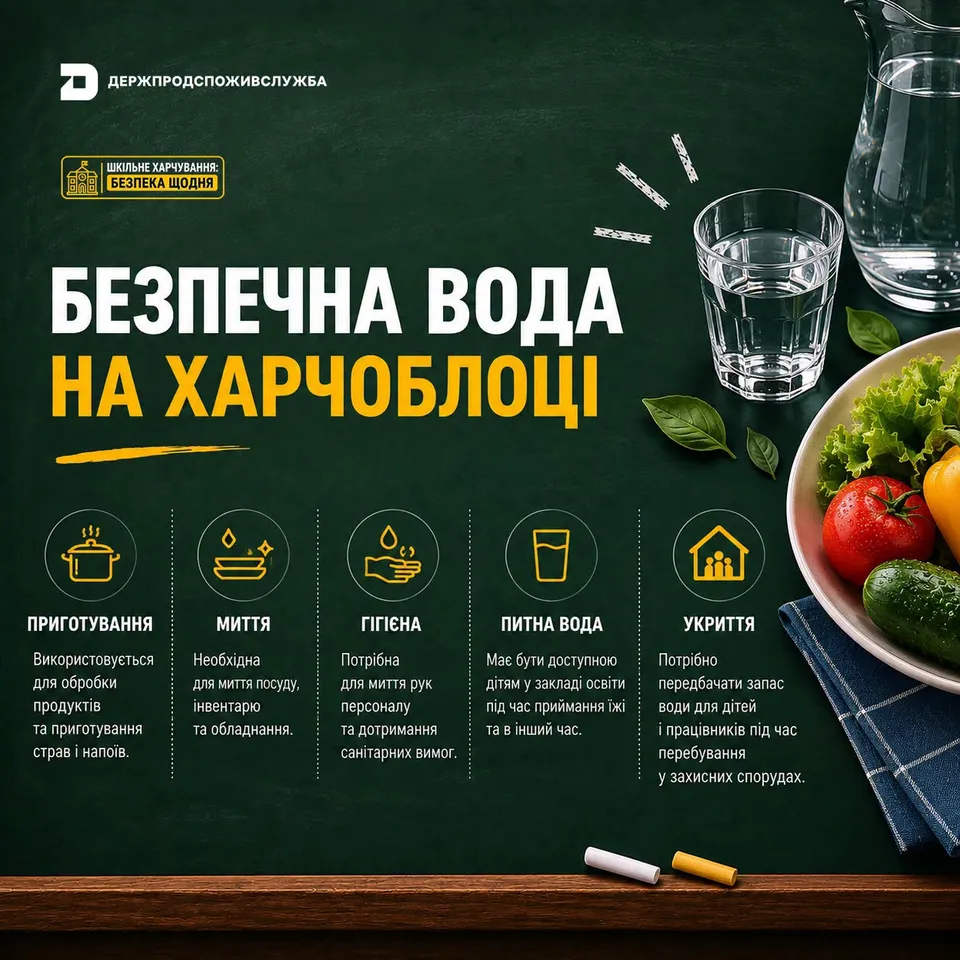 Шкільне харчування: вода на харчоблоці — чому важлива її безпечність?