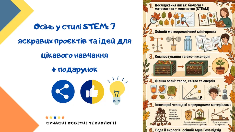 Осінь у стилі STEM: 7 яскравих проєктів та ідей для цікавого навчання